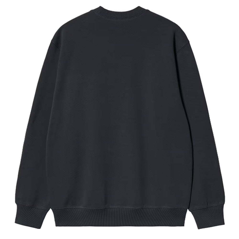 Script Embroidery Sweatshirt - Dp Night/Wht