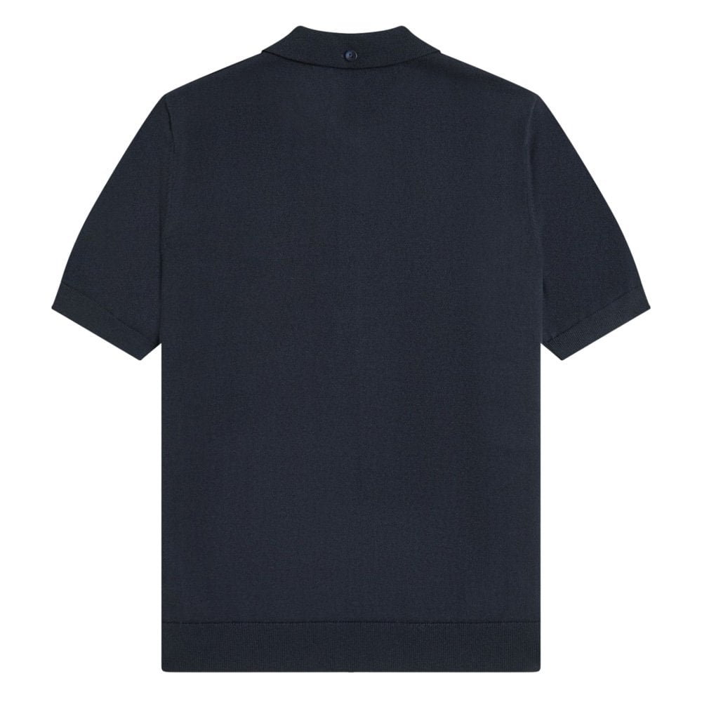Cable Knitted Shirt - Navy