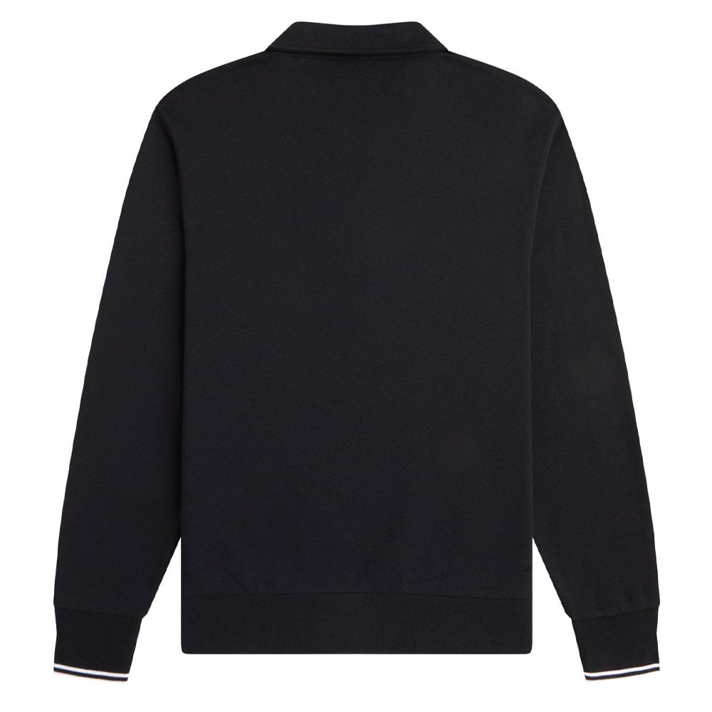 Half Zip Collared Sweatshirt - Black