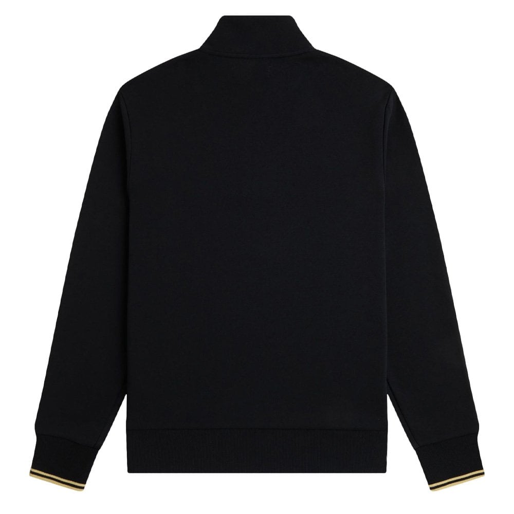 Stripe Tape Half Zip Sweatshirt - Blk/Champagn