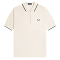 Crepe Piqué Polo Shirt - Ecru