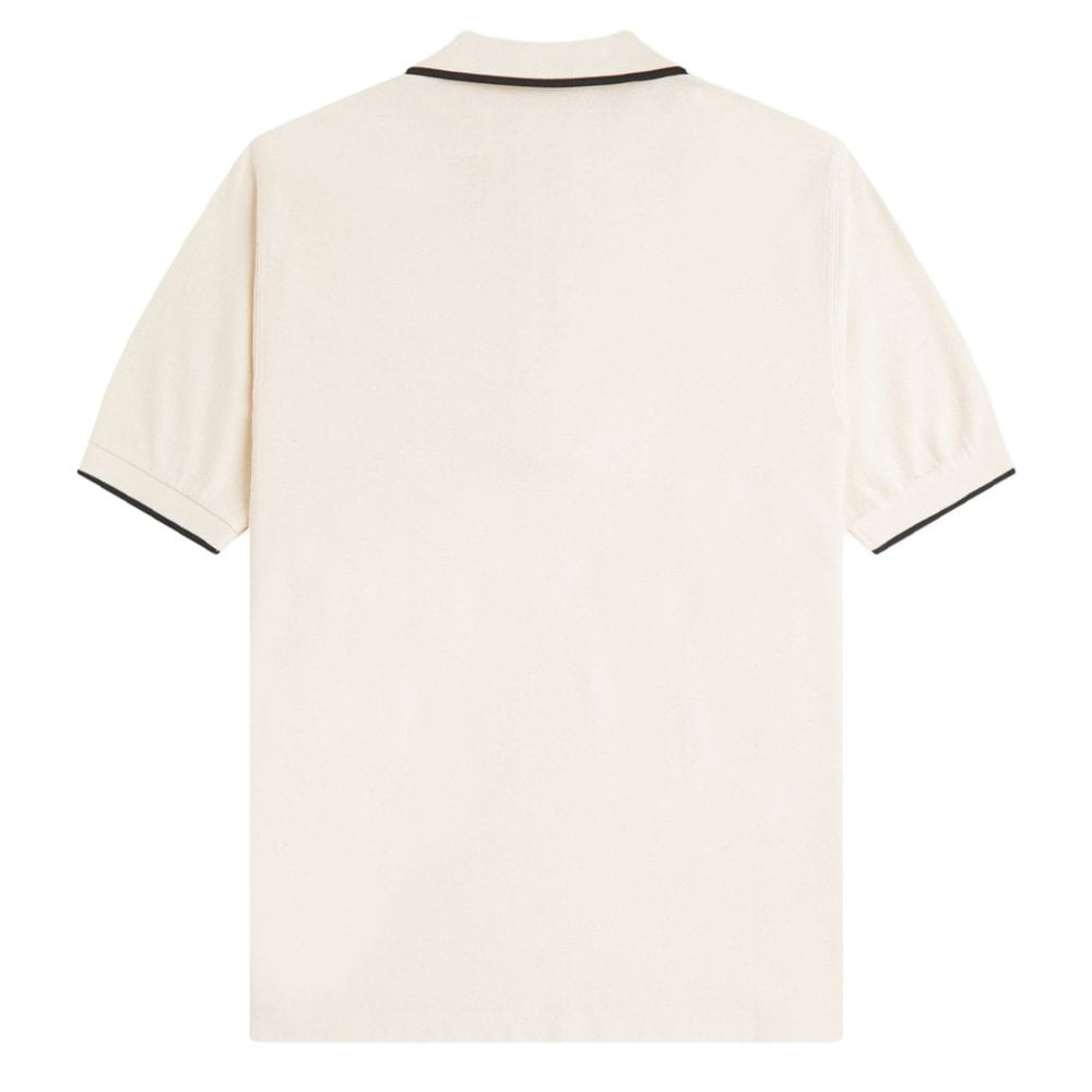 Crepe Piqué Polo Shirt - Ecru