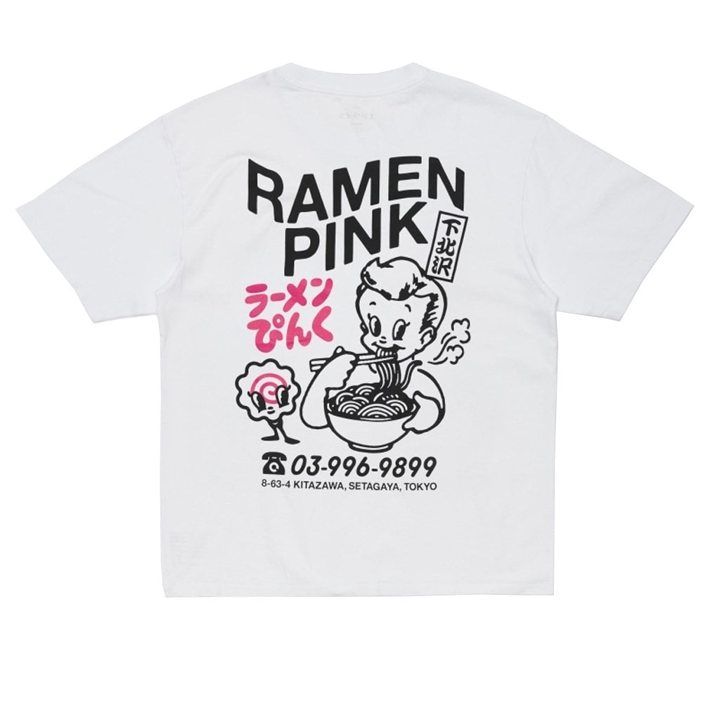 Ramen Pink T-Shirt - White
