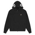 Smiley Zip Through Hoodie - Black