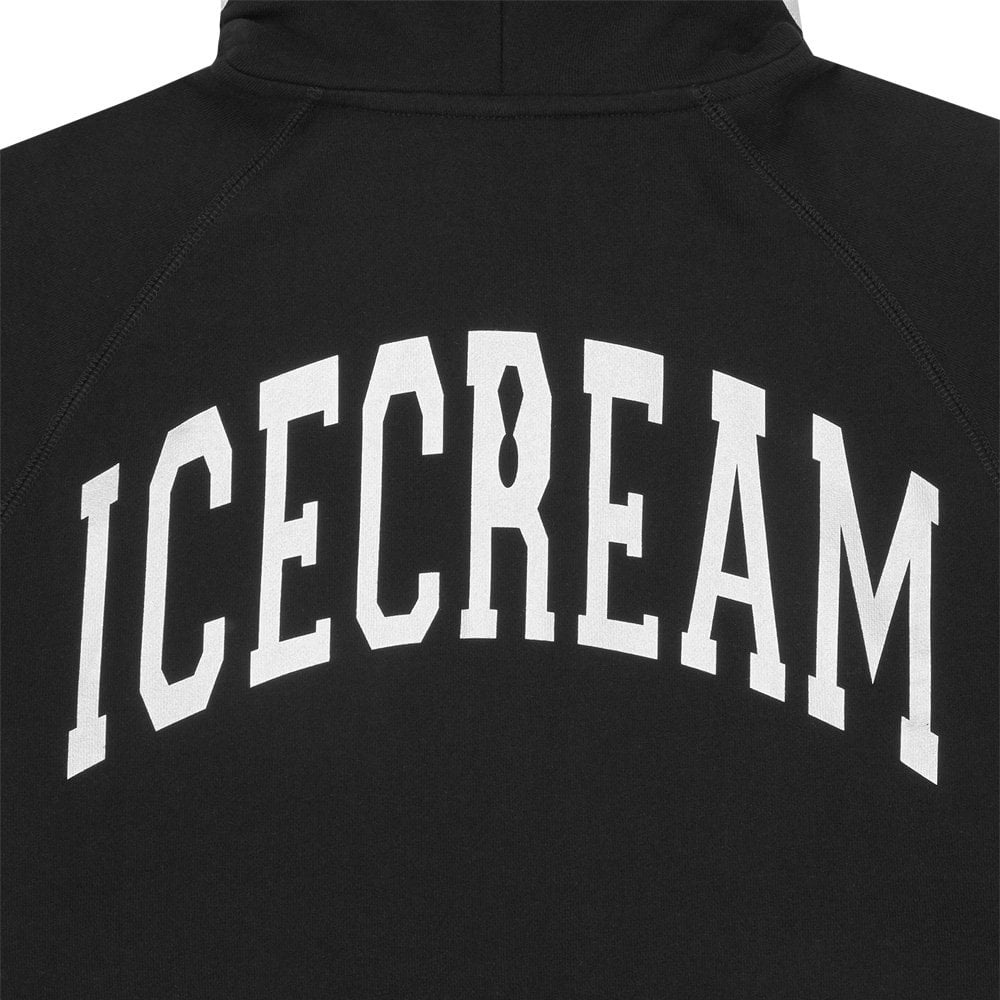 Smiley Zip Through Hoodie - Black