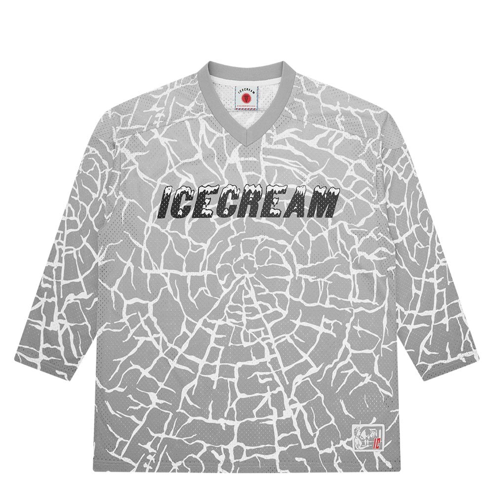 Cracked Ice Hockey Shirt - Grey
