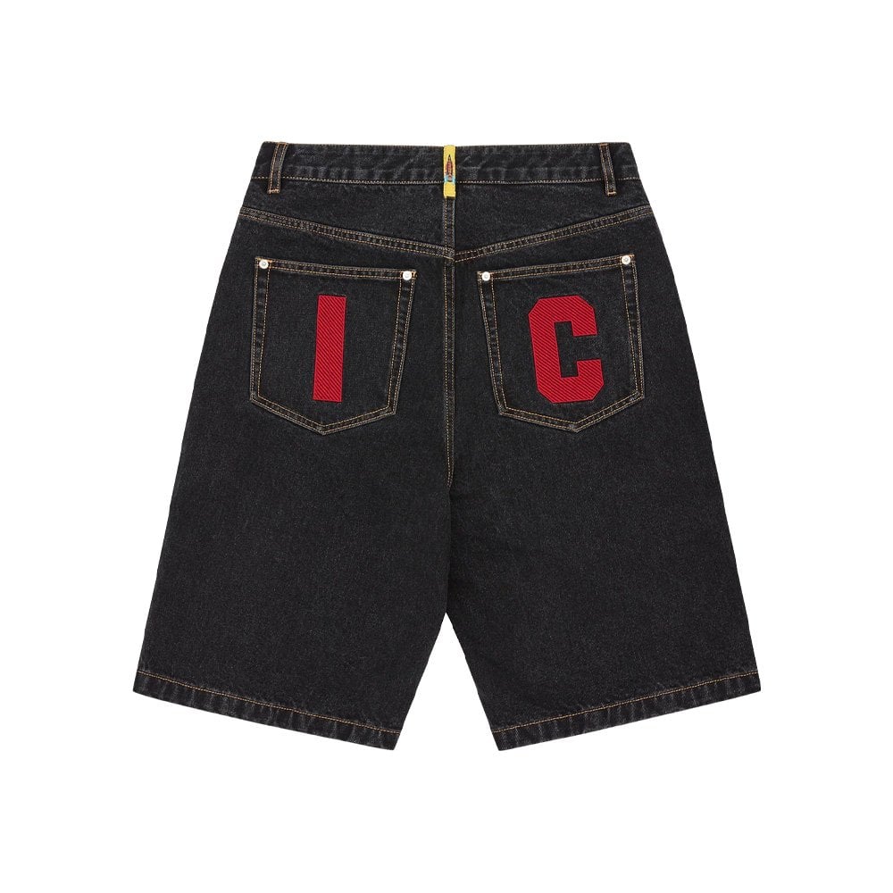 Running Dog Denim Shorts - Black