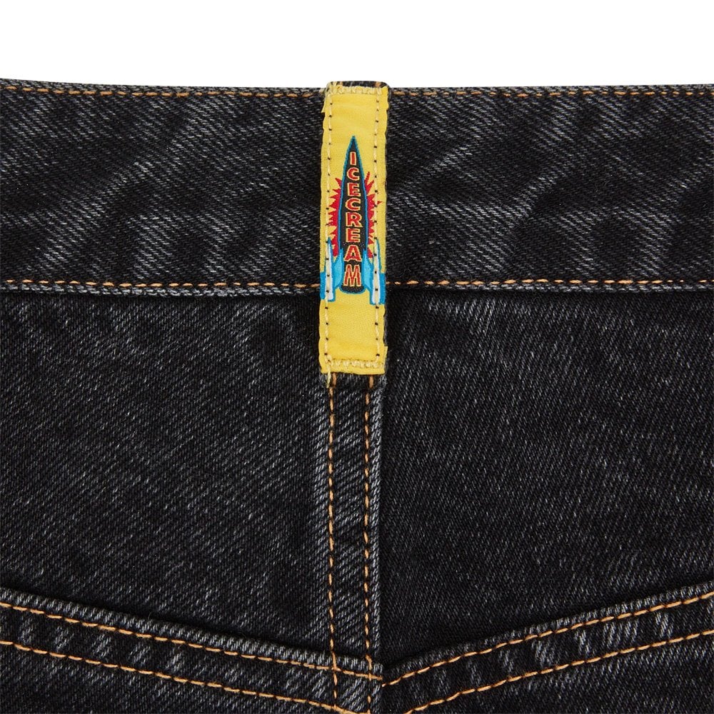 Running Dog Denim Shorts - Black