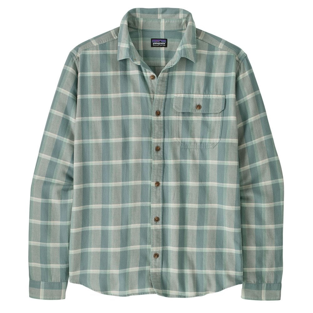 Long-Sleeved Lightweight Fjord Flannel Shirt - Ml Blue Sage