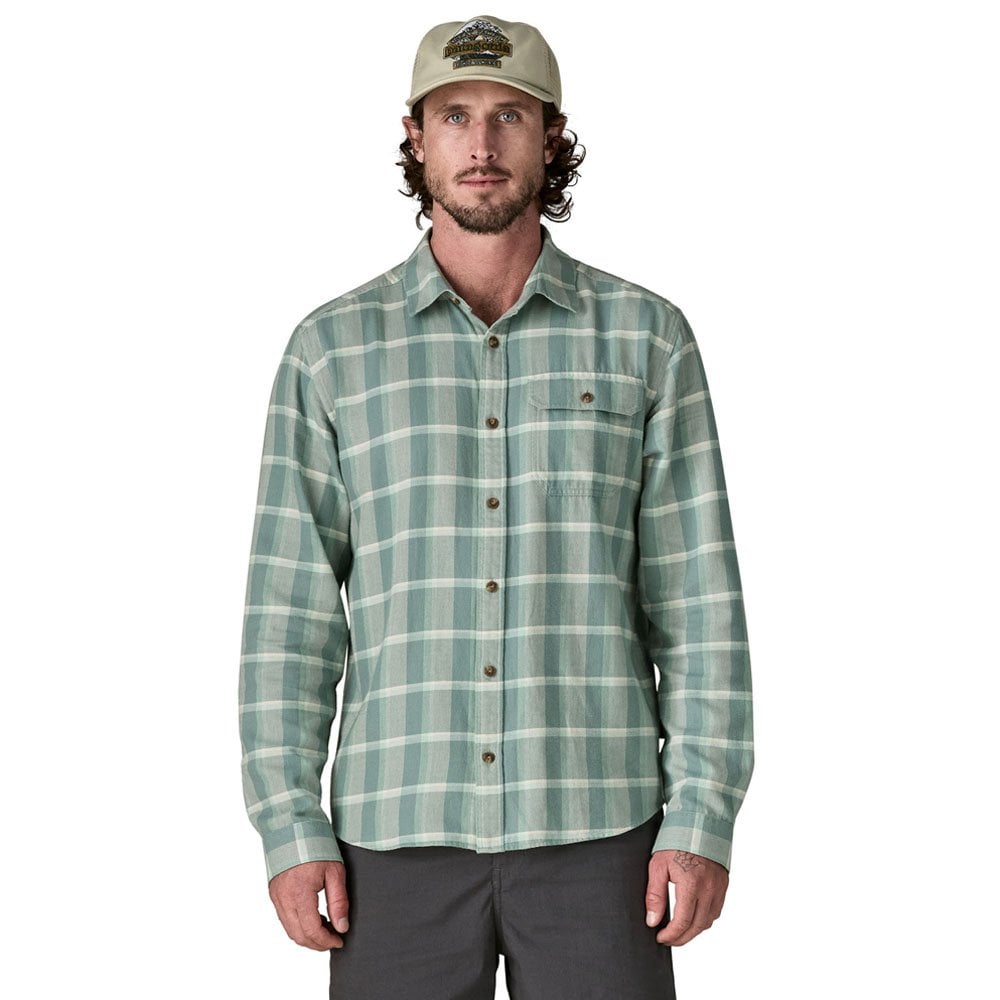 Long-Sleeved Lightweight Fjord Flannel Shirt - Ml Blue Sage