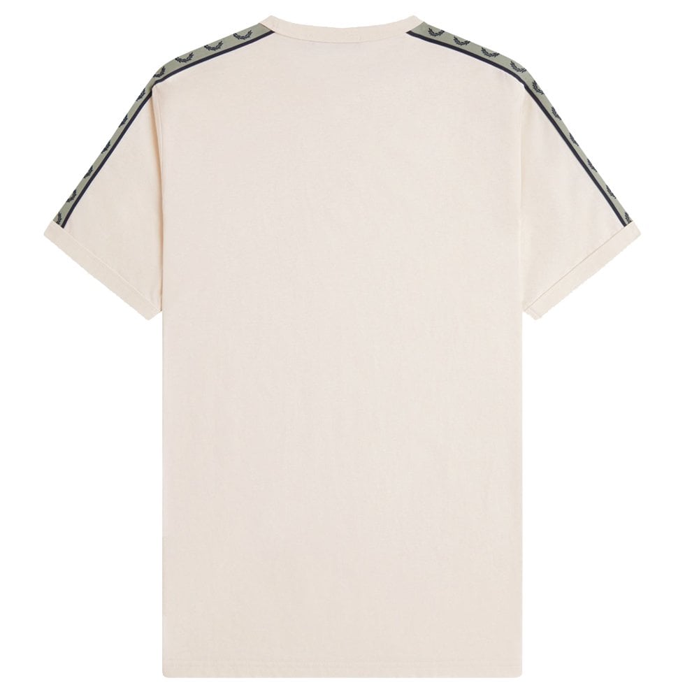 Contrast Tape T-Shirt - Ecru/Navy