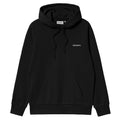 Hooded Script Embroidery Sweatshirt  - Black/White