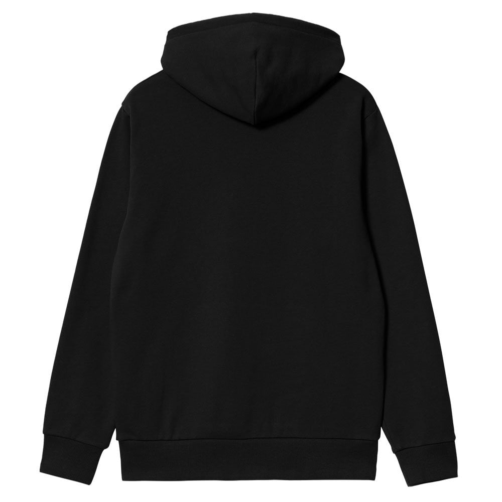 Hooded Script Embroidery Sweatshirt  - Black/White
