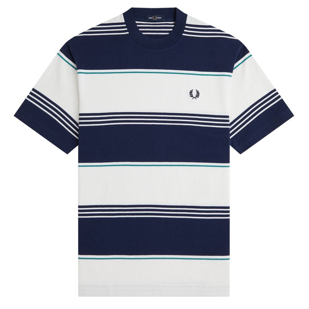 Heavyweight Striped T-Shirt - Tennis Blue