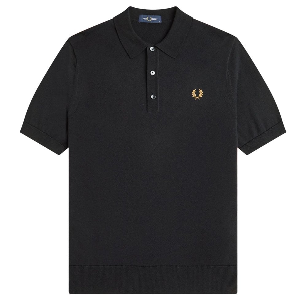 Supima® Cotton Knitted Shirt - Black