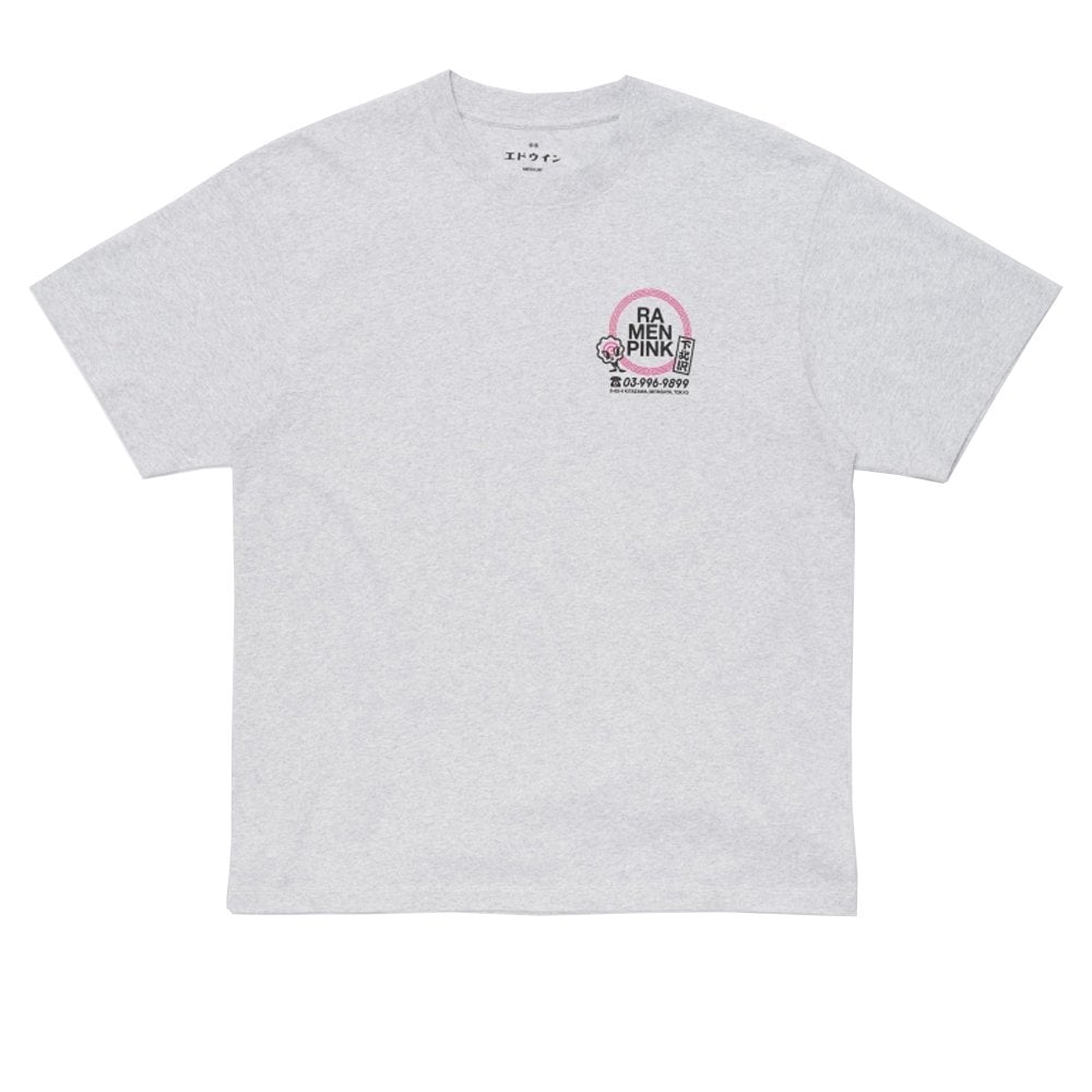 Ramen Pink T-Shirt - Grey Marl