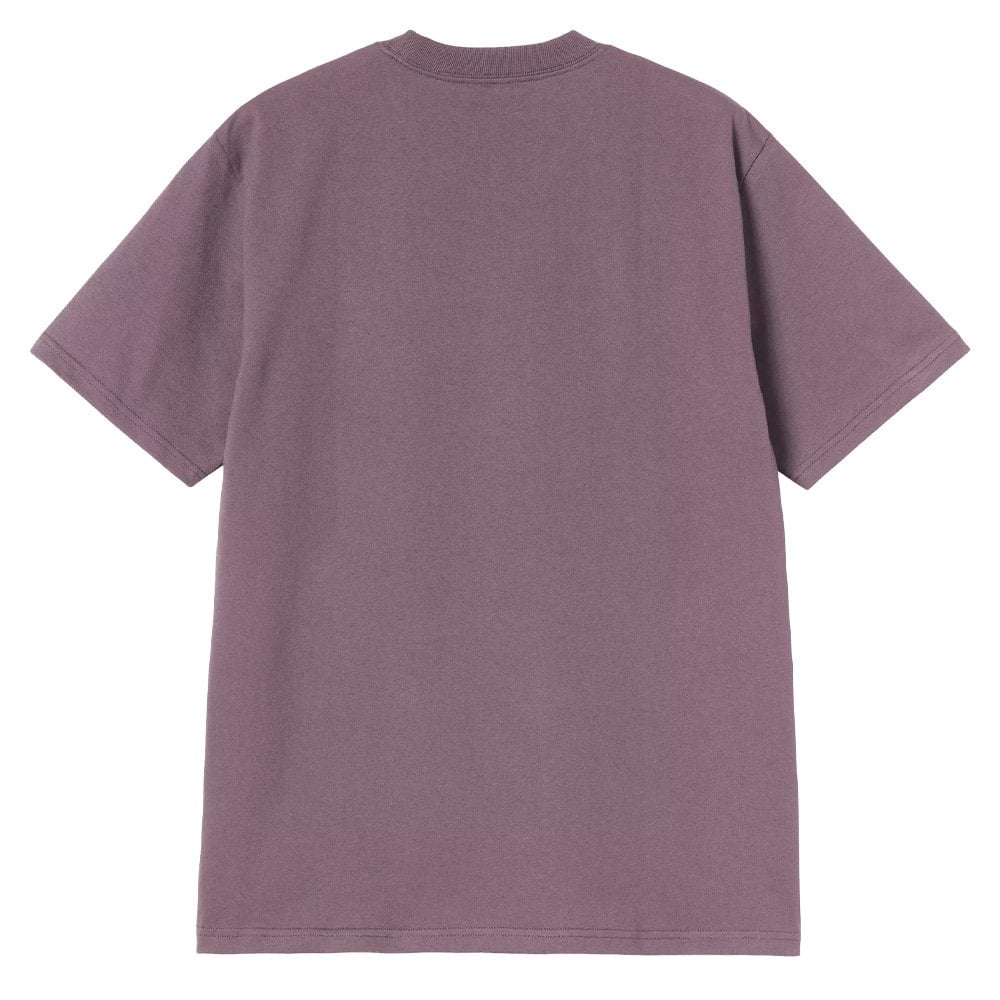 University Script T-Shirt - Phlox/White