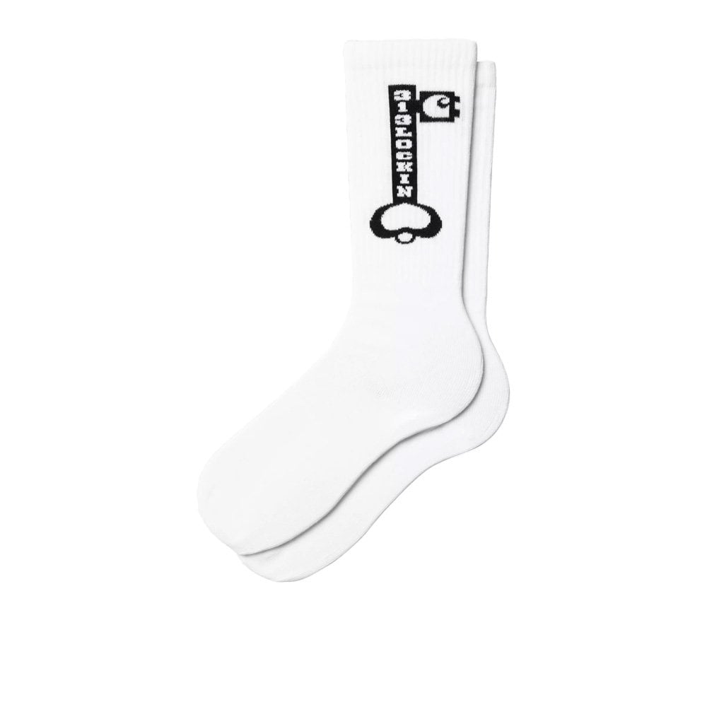 Locked Socks - White/Black