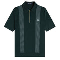Panel Detail Knitted Polo Shirt - Grassroots