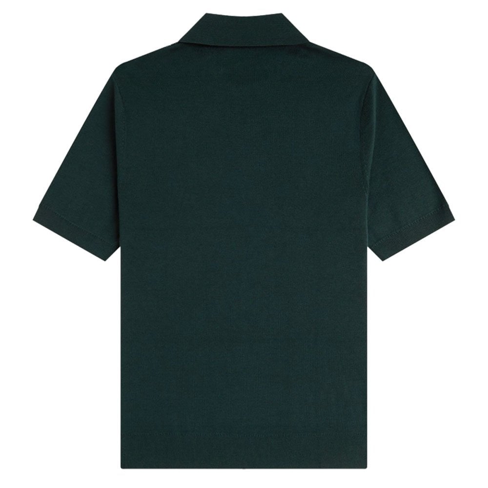 Panel Detail Knitted Polo Shirt - Grassroots