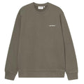 Script Embroidery Sweatshirt - Leaf/White