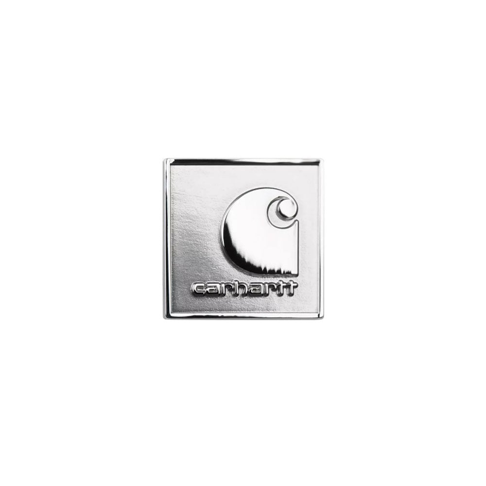 Square Label Pin - Silver