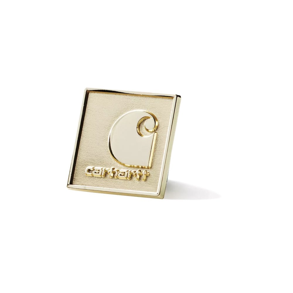 Square Label Pin - Gold