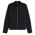 Seersucker Zip Through Overshirt - Black