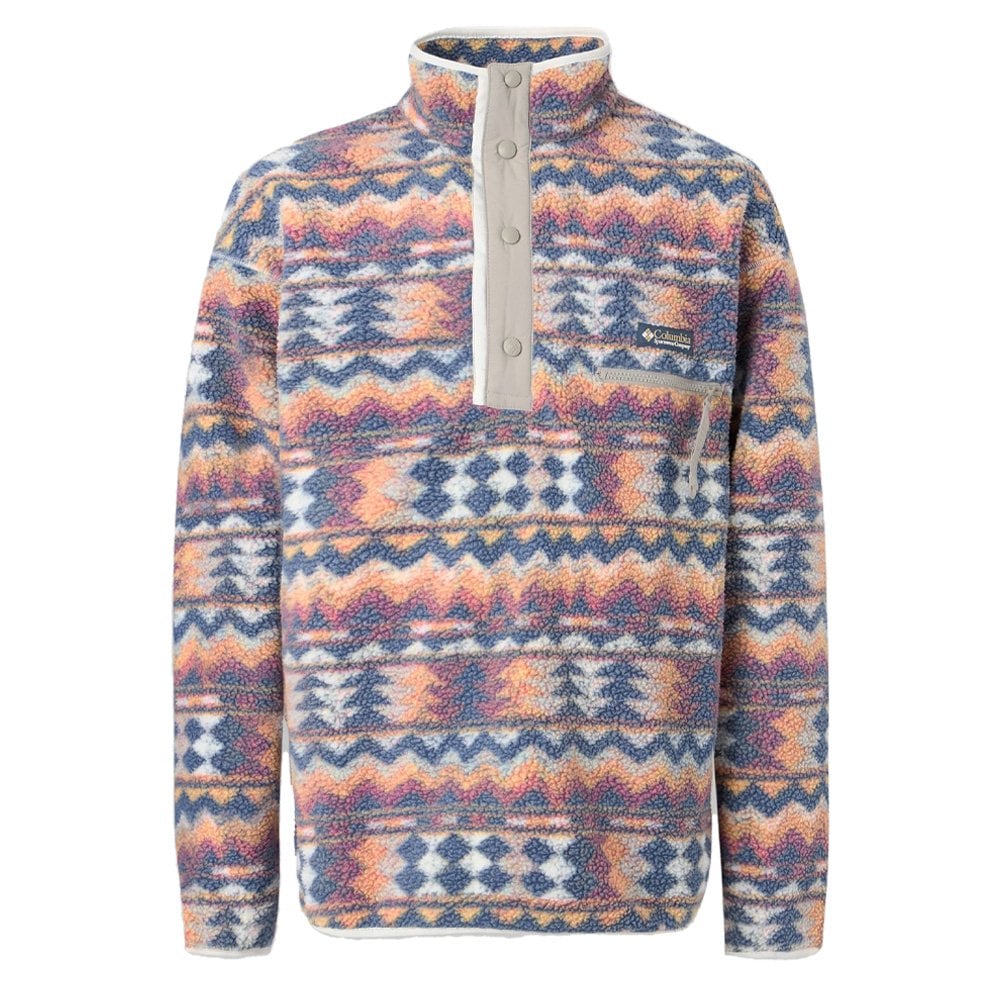Helvetia II Printed Half Snap Fleece - Sea Salt