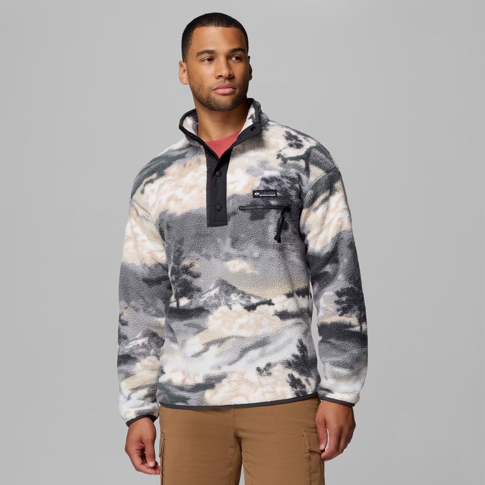 Helvetia II Printed Half Snap Fleece - Shark Dream