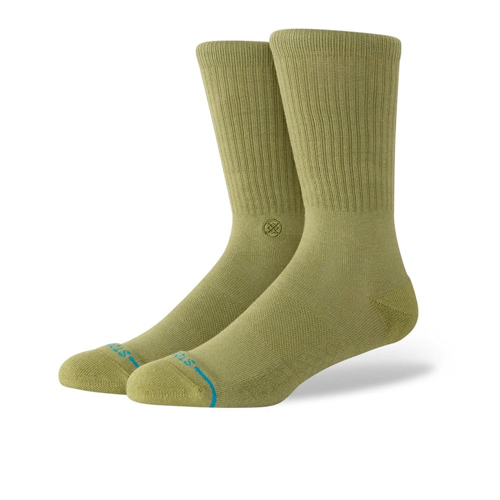 Icon Crew Socks - Olive