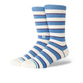 Striped It Crew Socks - Capri Blue