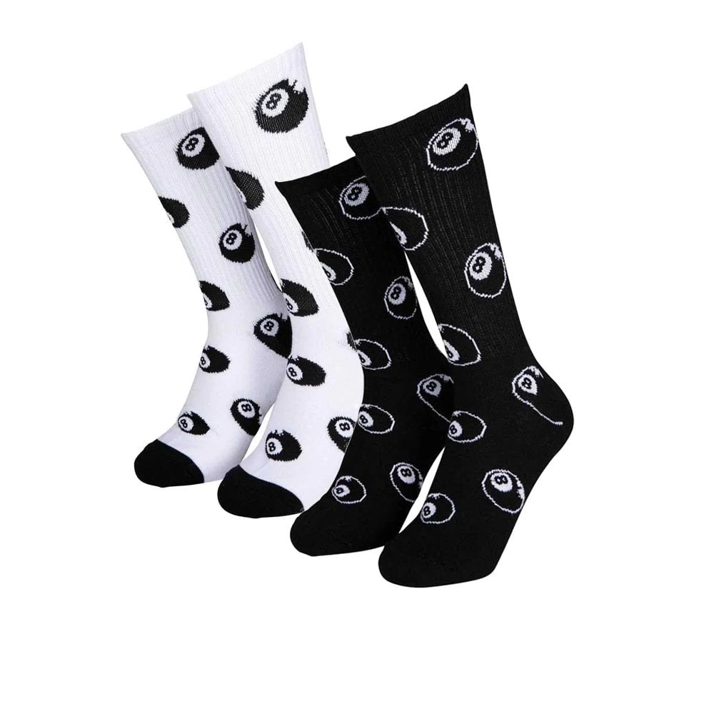 Winkowski Eight Ballr Socks 2 Pack - White/Black