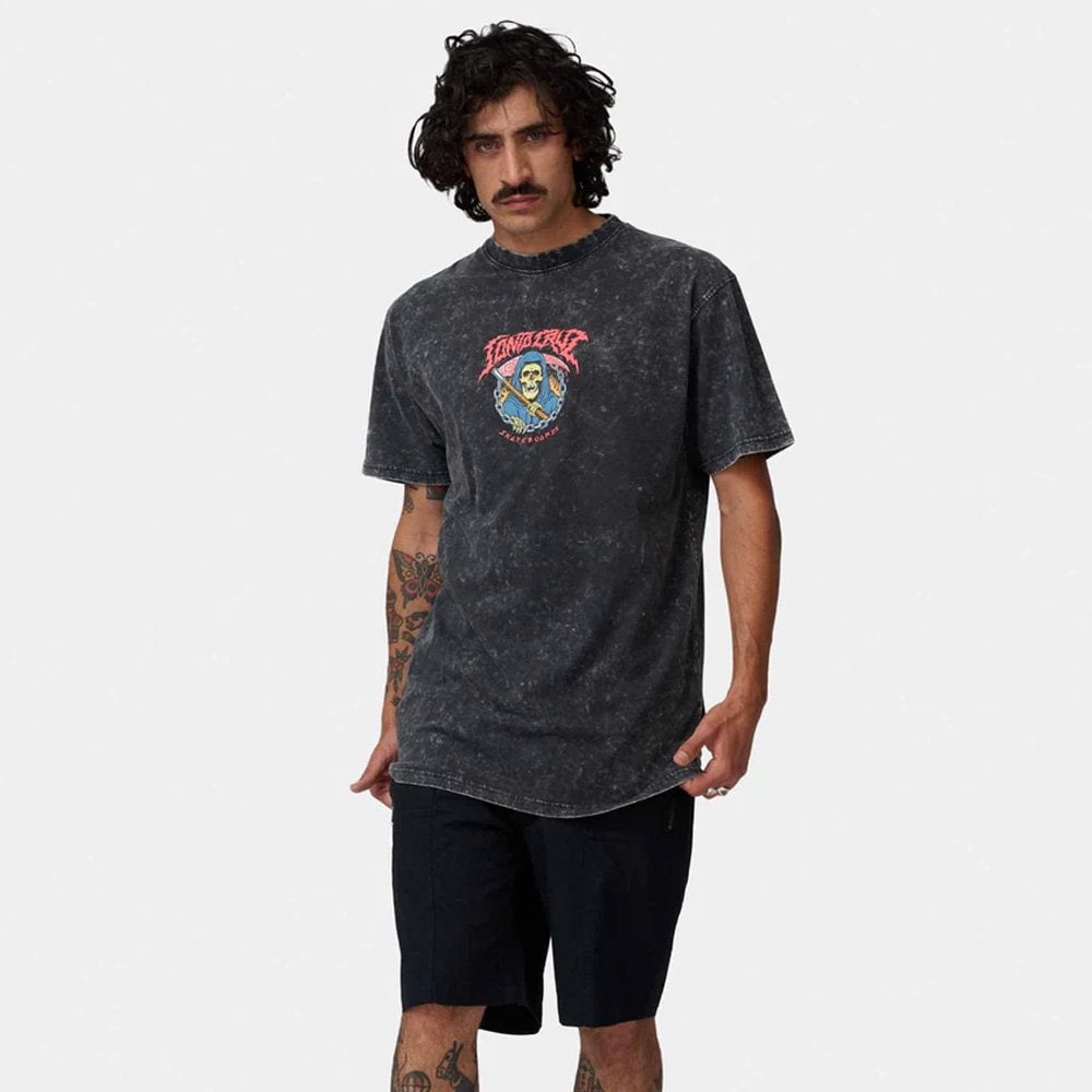 Out Of Time Front T-Shirt - Black Acid