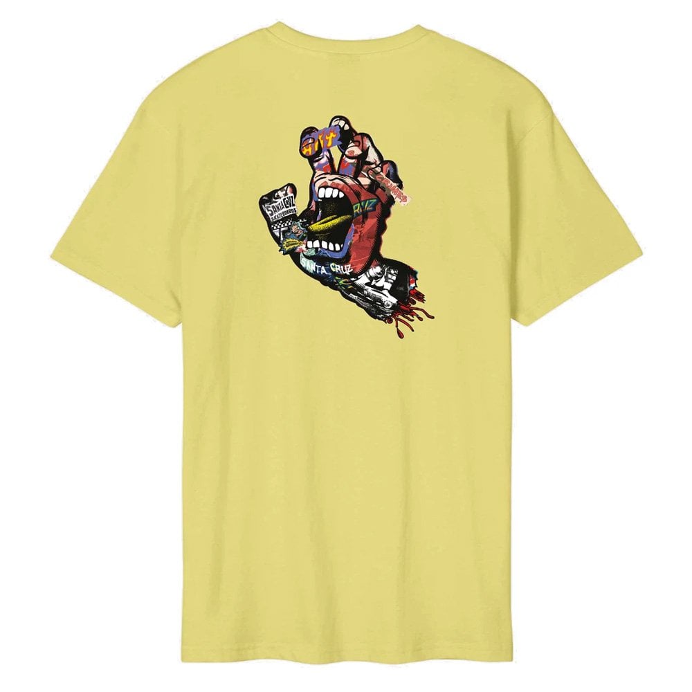 Collage Hand T-Shirt - Faded Khaki