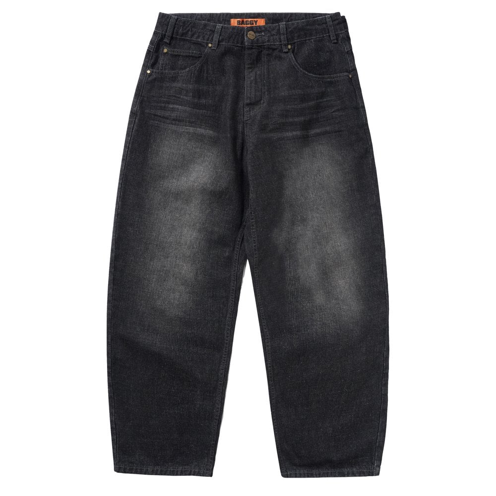 Scorpion Stitch Denim Jeans - Black Slub
