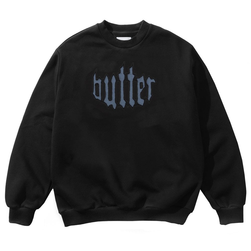 Cut Out Crewneck Sweatshirt  - Black