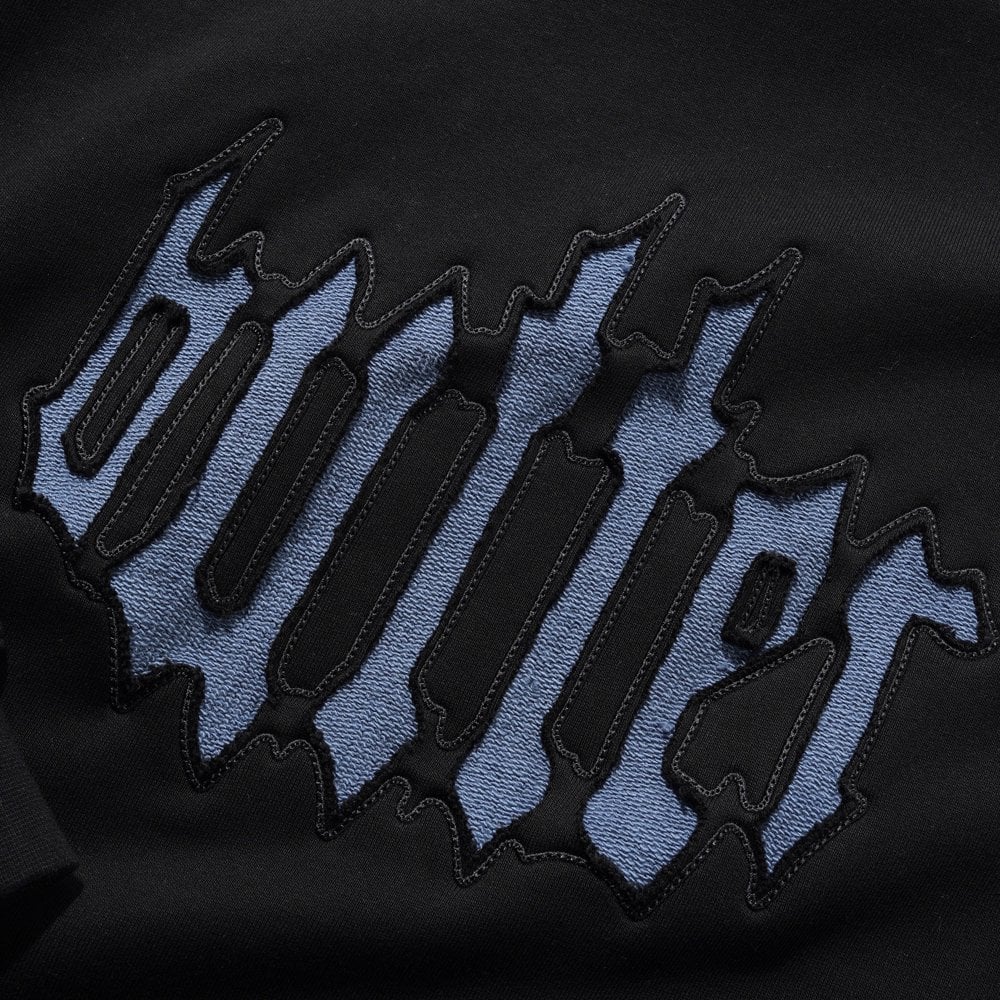 Cut Out Crewneck Sweatshirt  - Black