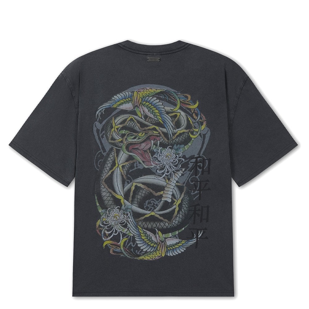 Washed Snake Charmer Relaxed T-Shirt - Washed Black