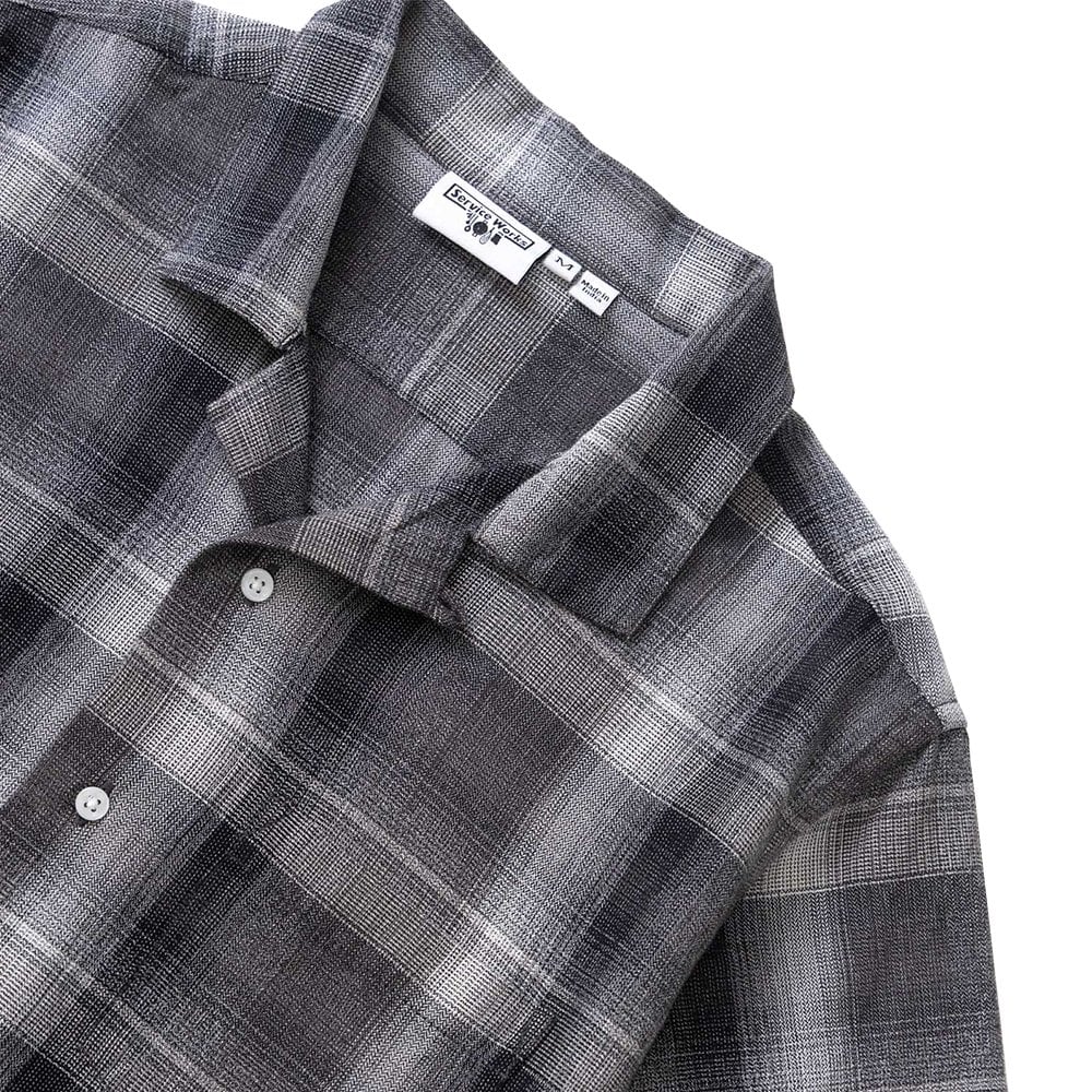 Plaid Resort Shirt - Black