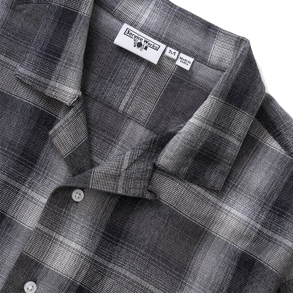 Plaid Resort Shirt - Black