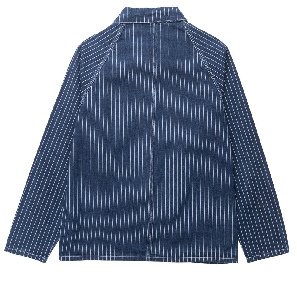 Pinstripe Denim Coverall - Indigo