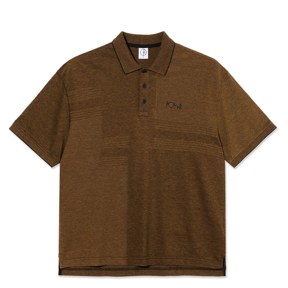 Pique Surf Polo Shirt - Blk/Caramel