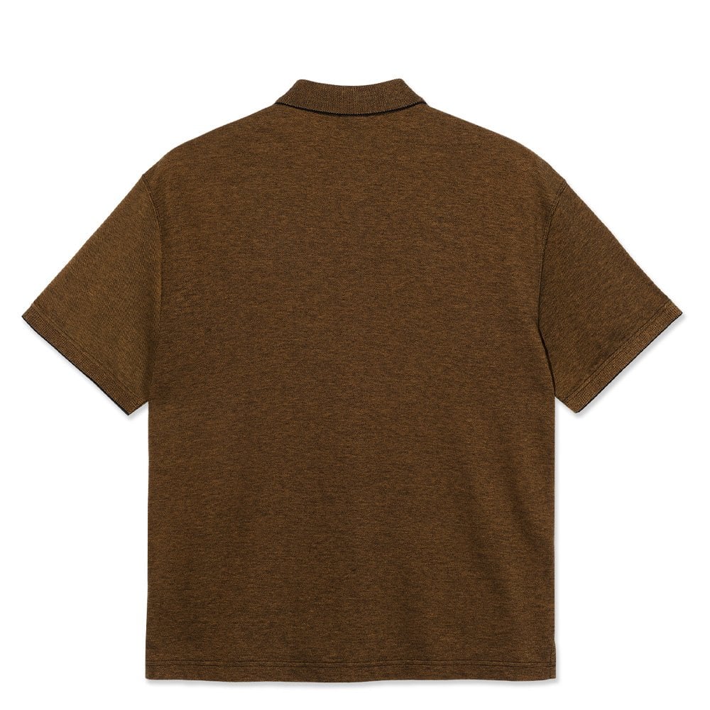 Pique Surf Polo Shirt - Blk/Caramel