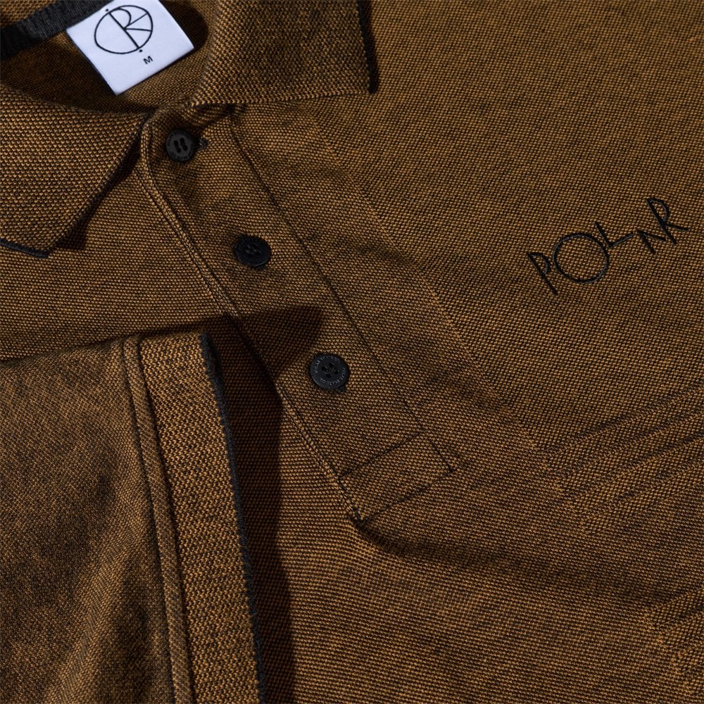Pique Surf Polo Shirt - Blk/Caramel
