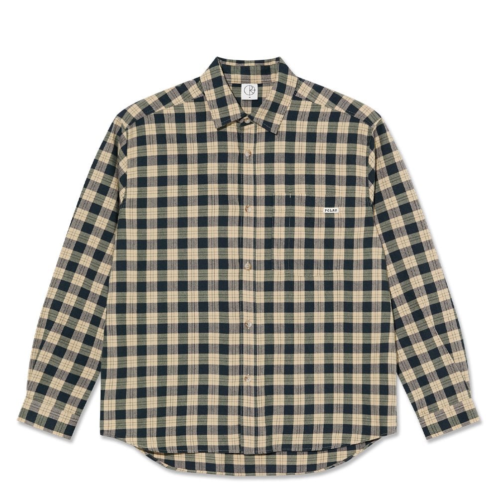 Mitchell Long Sleeve Shirt - Teal/Butter