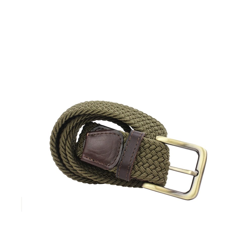 Plain Web Belt - Olive