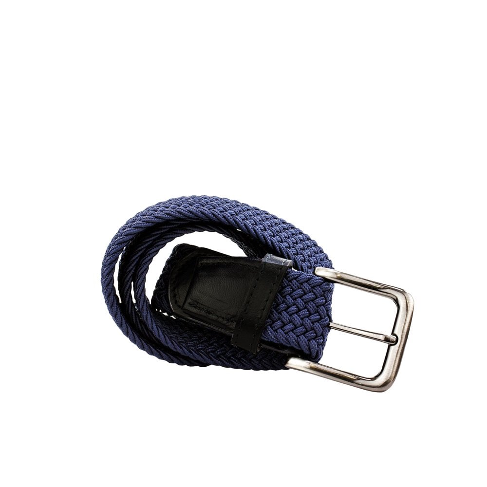 Plain Web Belt - Navy/Black