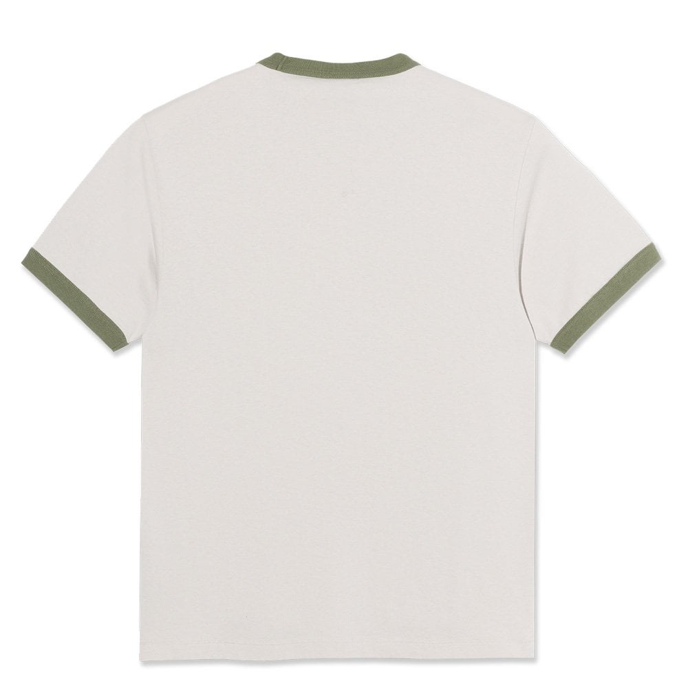 Ringer T-Shirt - Taupe/Green