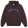 Crude Logo Contrast Dave Hoodie - Chocolate